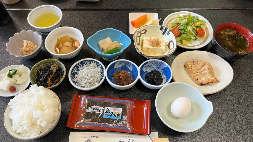 松鶴の朝ご飯