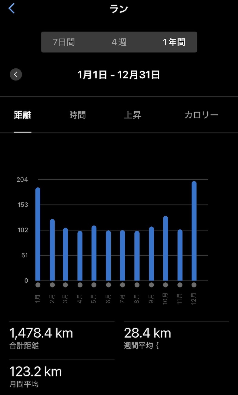 2025年のランニング記録