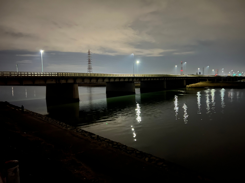 名古屋港庄内新川橋の河口部のバチ抜けポイント