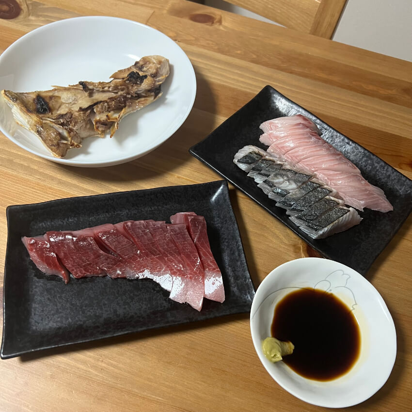 釣れたブリとサゴシの料理