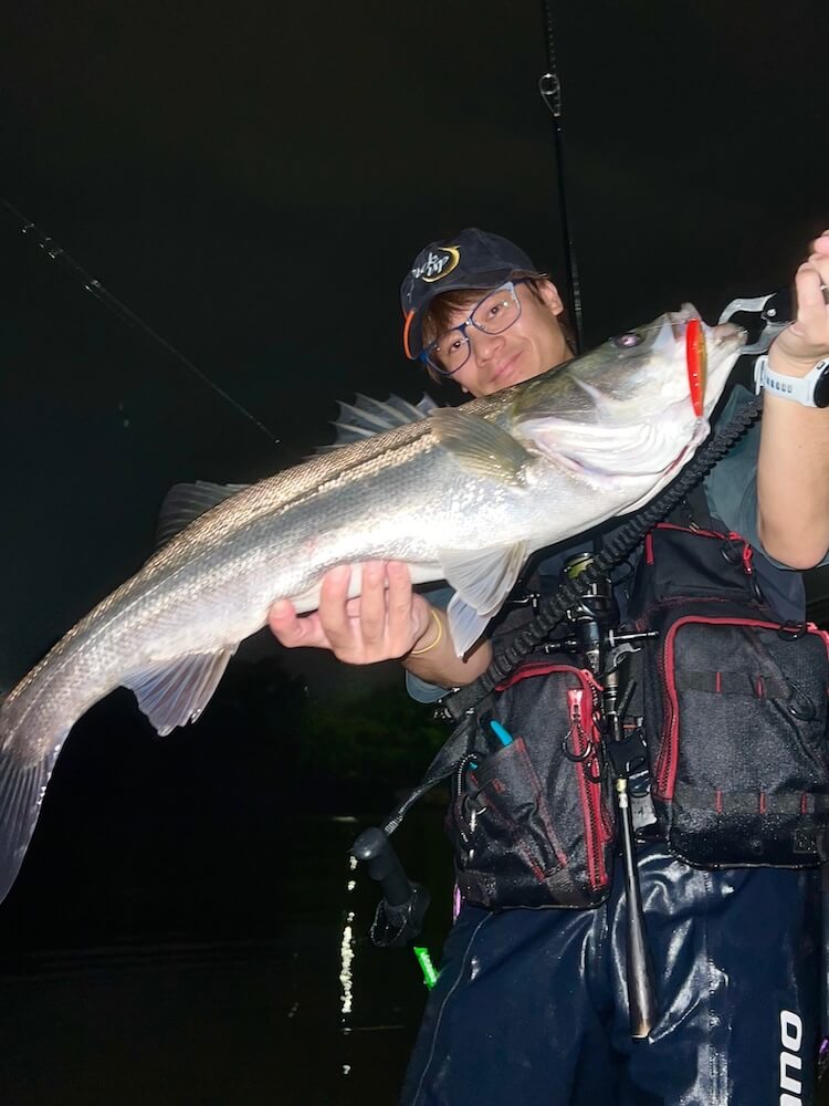 260729に釣れたシーバス物持ち