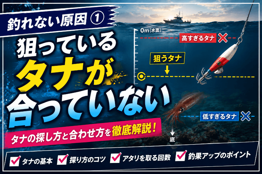 狙っているタナが合っていない